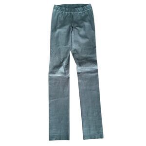 SYLVIE SCHIMMEL Genuine Lamb Leather Elastic Waistband Skinny Trousers 40